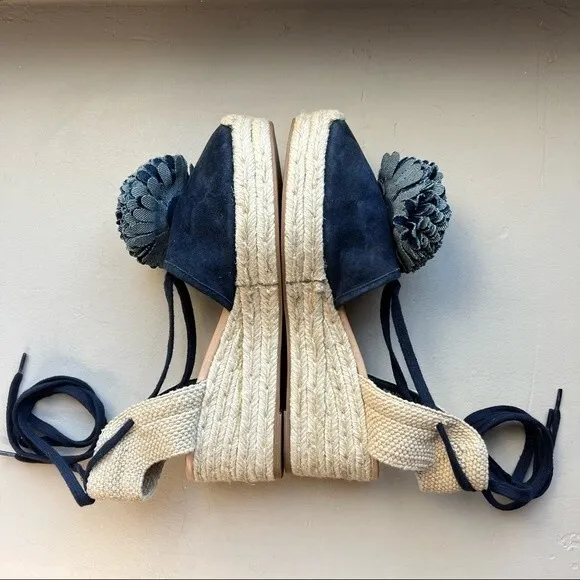 Kate Spade New York Espadrille Wedge Heeled Sandals Ankle Strap Women’s 8 New