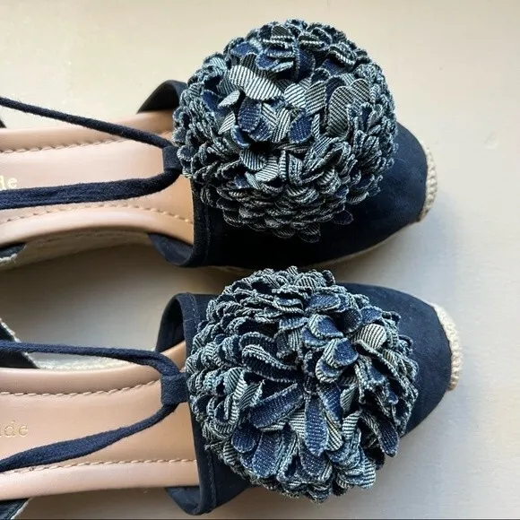 Kate Spade New York Espadrille Wedge Heeled Sandals Ankle Strap Women’s 8 New