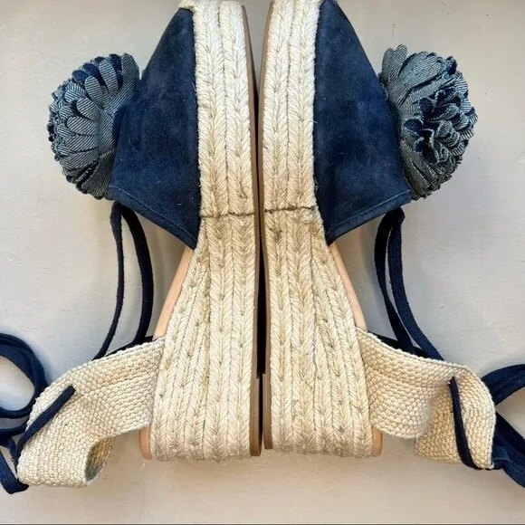 Kate Spade New York Espadrille Wedge Heeled Sandals Ankle Strap Women’s 8 New