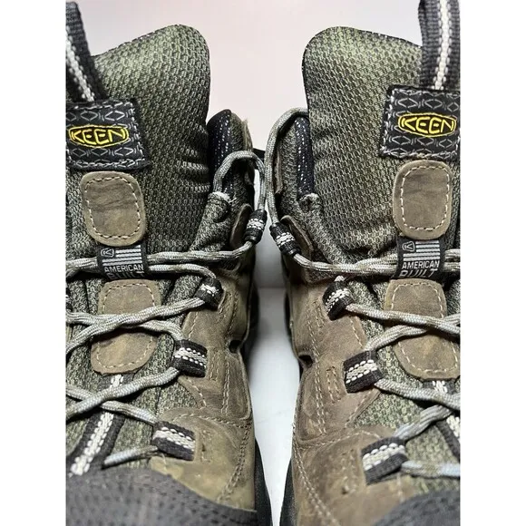 Keen Boots Mens 11 Brown Steel Toe Braddock Mid Work Utility Shoes Waterproof