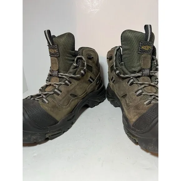 Keen Boots Mens 11 Brown Steel Toe Braddock Mid Work Utility Shoes Waterproof