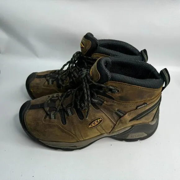 Keen Dry Work‎ Shoes Mens 9 D Brown Black Boots Steel Toe ASTM F2413-18
