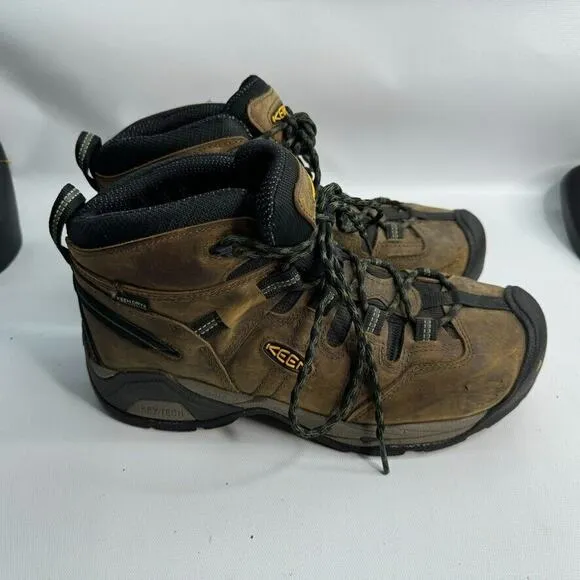 Keen Dry Work‎ Shoes Mens 9 D Brown Black Boots Steel Toe ASTM F2413-18