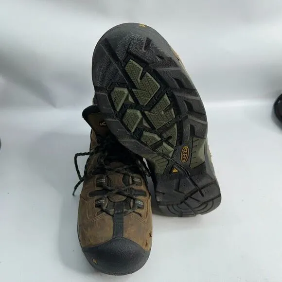 Keen Dry Work‎ Shoes Mens 9 D Brown Black Boots Steel Toe ASTM F2413-18