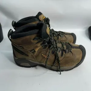Keen Dry Work‎ Shoes Mens 9 D Brown Black Boots Steel Toe ASTM F2413-18