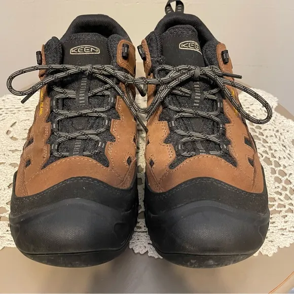Keen Men's Brown and Black Hiking/Work Shoes