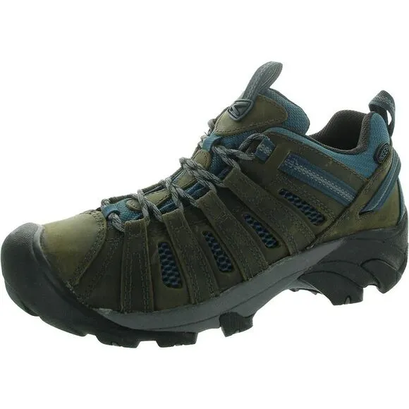 Keen Mens Voyageur Taupe Mesh Inset Leather Hiking Shoes Imperfections