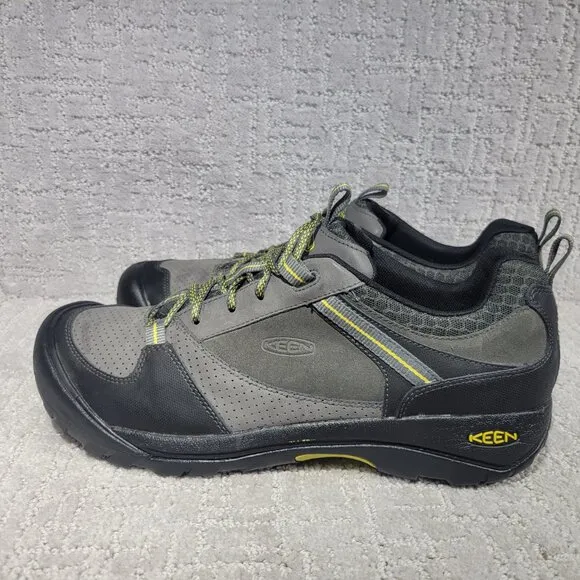 KEEN Montford Men's Size US 14M Magnet Gray Black Leather Hiking Shoes