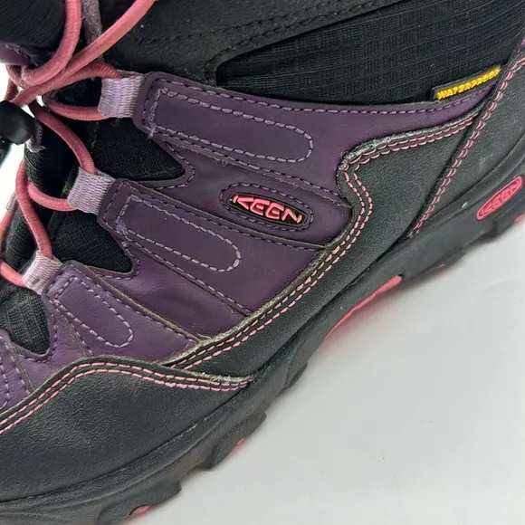 Keen Purple Black High Top Hiking Shoes Boots 5 KET6207D