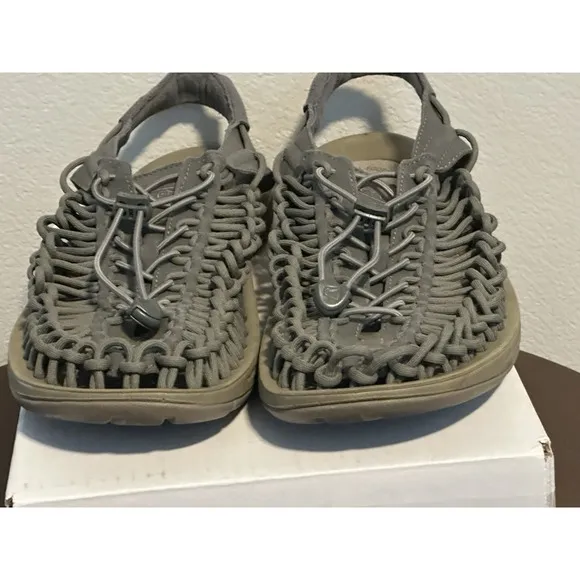KEEN Sandals Men's Uneek Brindle Olive Trail Hiking Bungee Shoes 1018676 Size 13