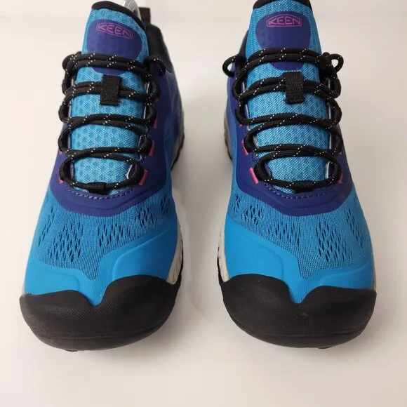 Keen Shoes Womens 9.5 Blue Ombre NXIS Speed Hiking Trail Sneakers 1027201