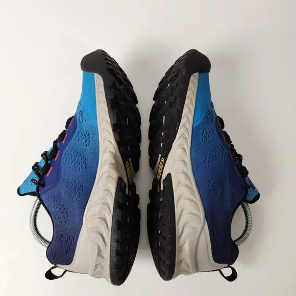 Keen Shoes Womens 9.5 Blue Ombre NXIS Speed Hiking Trail Sneakers 1027201