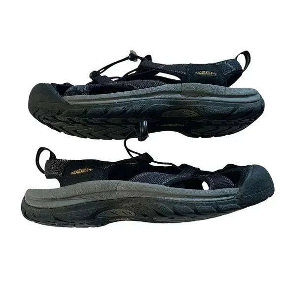 Keen Women’s Hiking Gorpcore Sandals Black WaterTrail Shoes Mesh Elastic 8.5