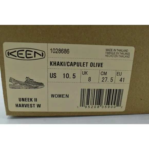 Keen Womens Size 10.5 Uneek II Harvest Khaki Olive Sandals Shoes