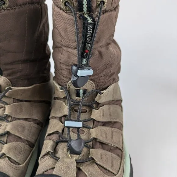 Keen Womens Sz6 Boots Shellback Keep Warm 25F 200g Insulation Beige Teal Winter