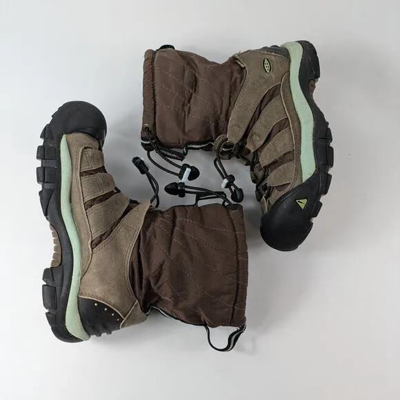 Keen Womens Sz6 Boots Shellback Keep Warm 25F 200g Insulation Beige Teal Winter