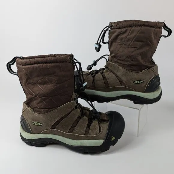 Keen Womens Sz6 Boots Shellback Keep Warm 25F 200g Insulation Beige Teal Winter