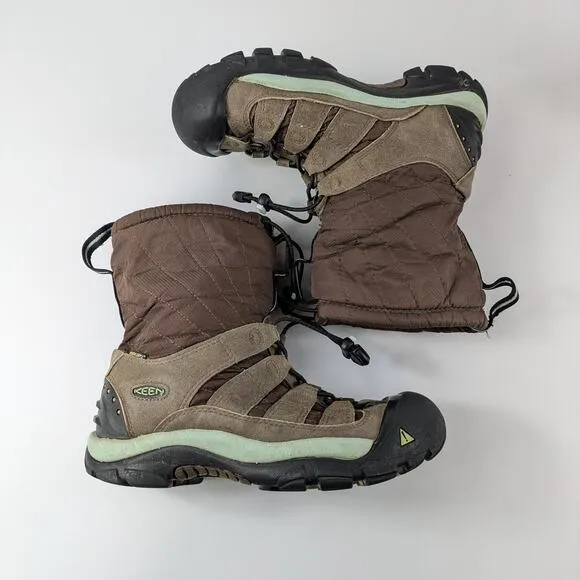 Keen Womens Sz6 Boots Shellback Keep Warm 25F 200g Insulation Beige Teal Winter