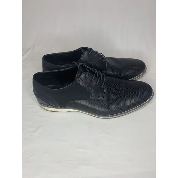Kenneth Cole Reaction‎ Mens Reemer Oxfords Black Leather Work Shoes 11.5 US