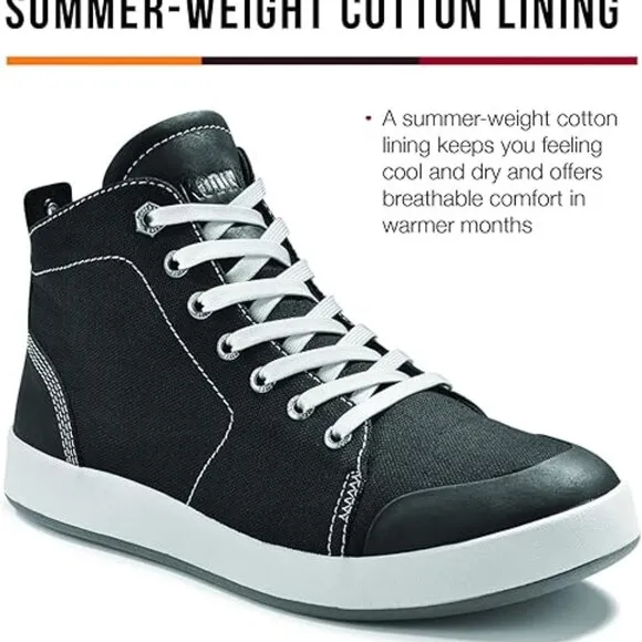 KODIAK Women's Georgian Sneaker- Mid Top Canvas/Leather Sneakers  Sz: 11 Black