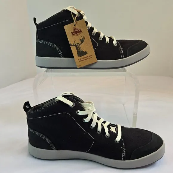 KODIAK Women's Georgian Sneaker- Mid Top Canvas/Leather Sneakers  Sz: 11 Black
