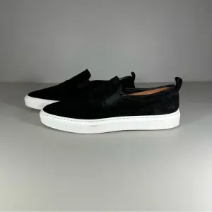 KOIO Garda Black Suede Slip-On in Panther colorway