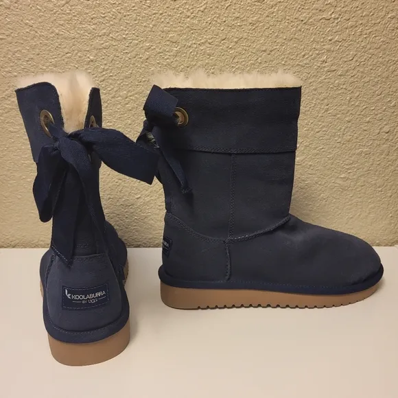 Koolaburra by UGG Blue Andrah Short Suede Boots Size 6