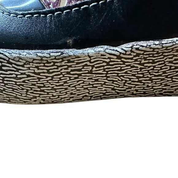 L' Artiste Shoes Womens Size 36 EU/ 6 US Black Taupe Porscha Lace Up‎ Leather