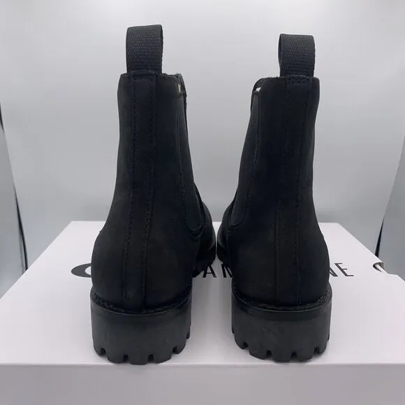LA CANADIENNE COSNER Suede Leather Waterproof Chelsea Boot Black Size 9wide $525