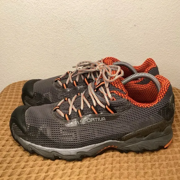 La Sportiva Wildcat Men's Sz 11 Gray Orange Trail Running Shoes Hiking