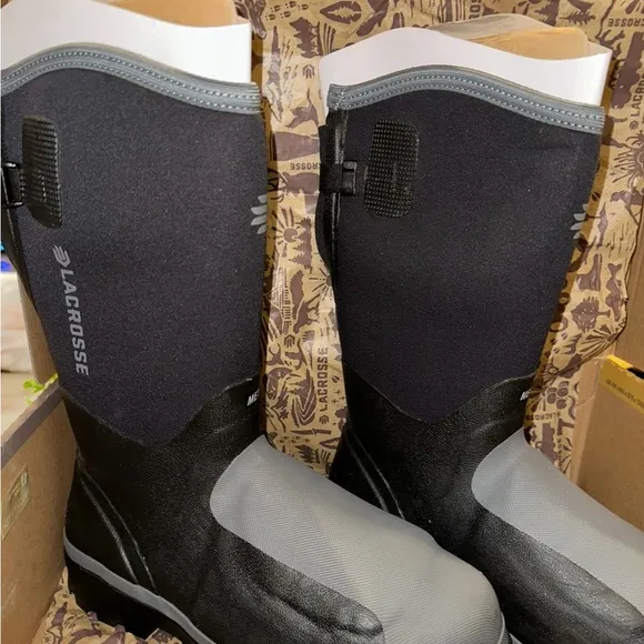 LaCrosse Men's Black and Gray Boots