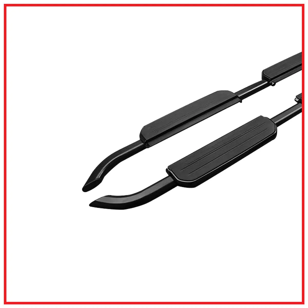 Land Rover Defender Side Stepper ( Side Foot Step ) || Black / Black And Silver