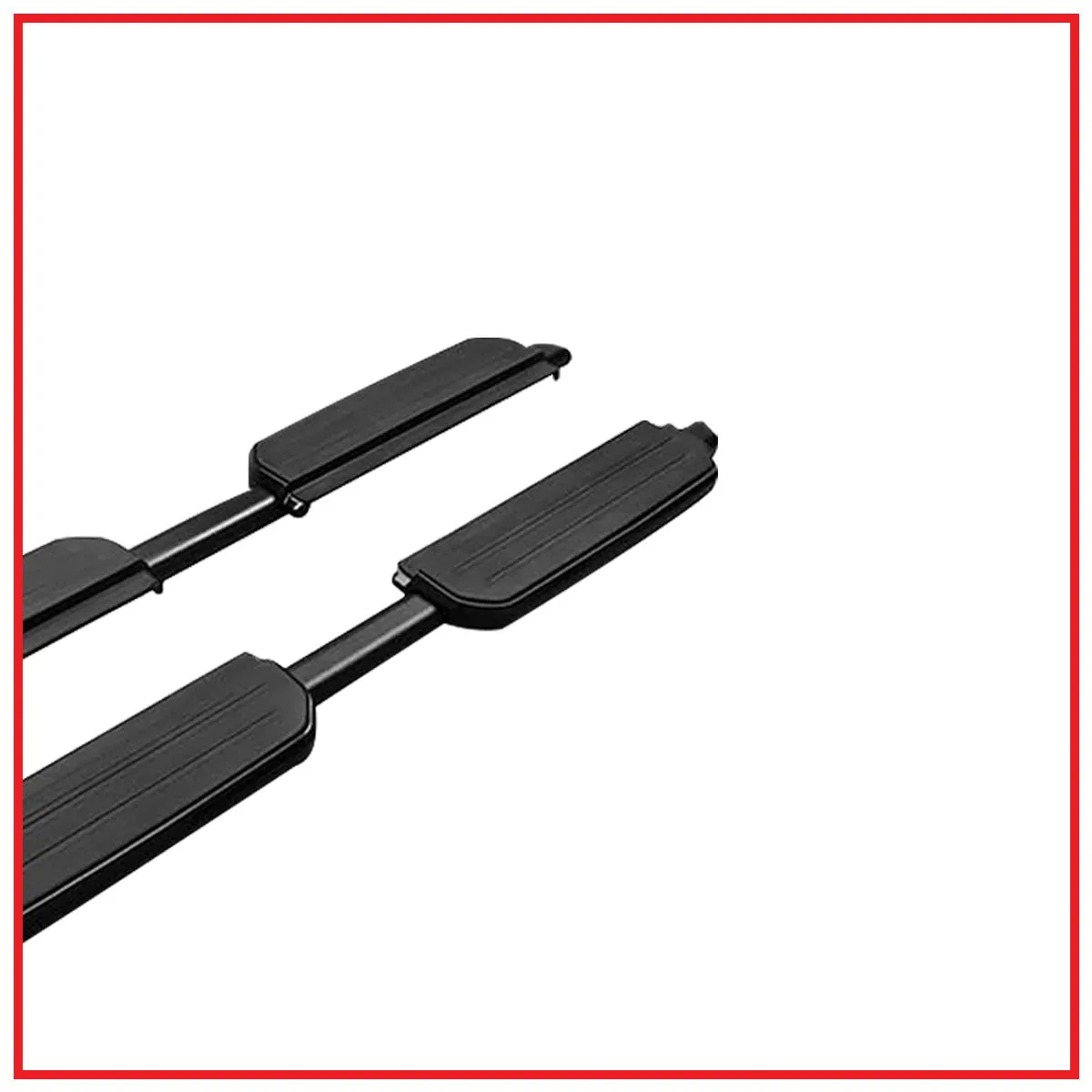 Land Rover Defender Side Stepper ( Side Foot Step ) || Black / Black And Silver