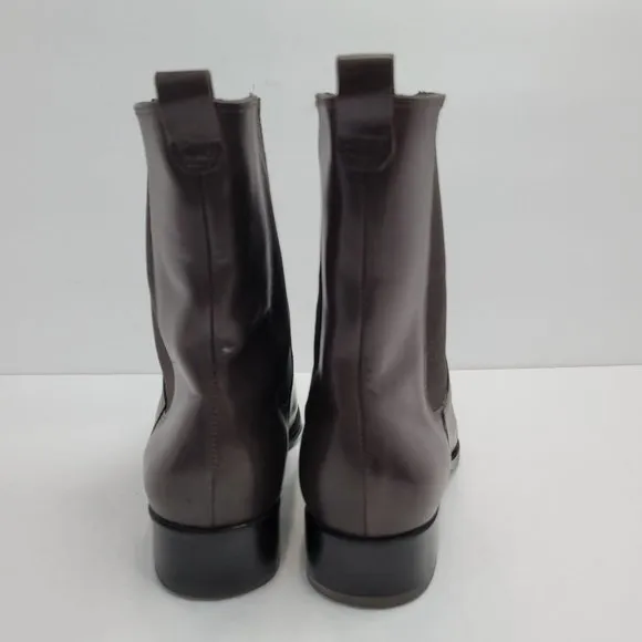 Lands End Chelsea Women's Slip On Leather Boots Brown 86147 US Size 8B