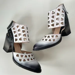 L'Artiste by Spring Step Distinctive Block Heeled Pumps Sandals Shoes Size 36