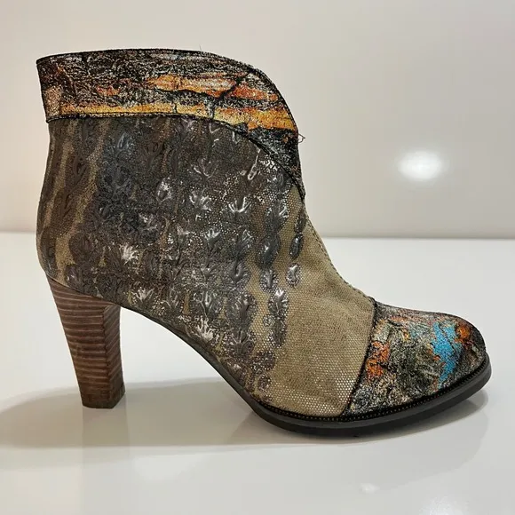 L'Artiste by Spring Step Eleni Ankle Boot MultiColor Artistic Leather 37 (6.5)
