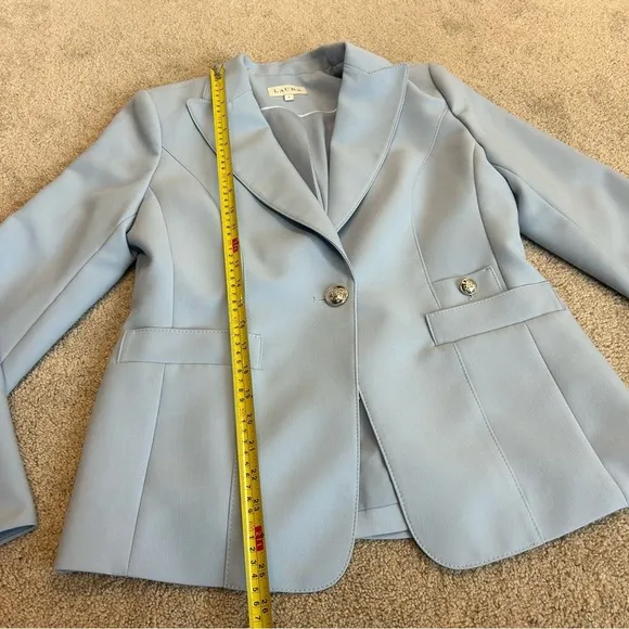 Laura baby blue single breasted tailored fitted blazer jacket Sz 8 NWOT