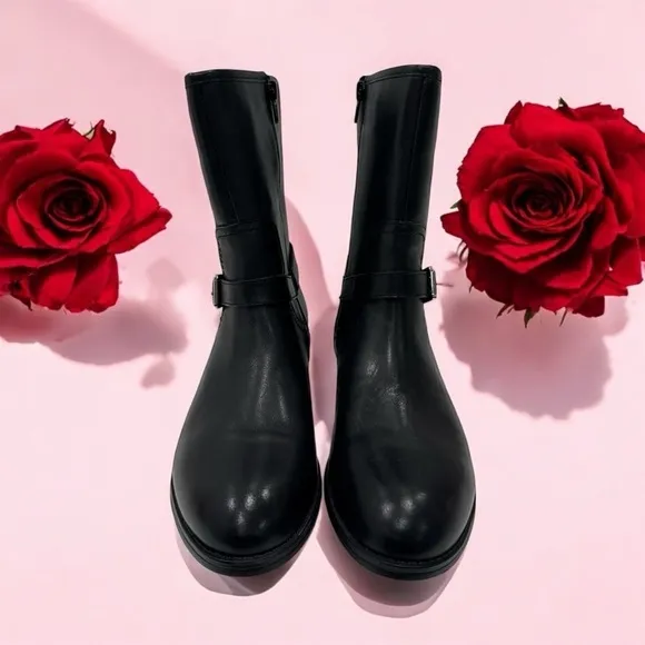 Lauren Ralph Lauren Mesi Women's Boots Black Leather size 9 B