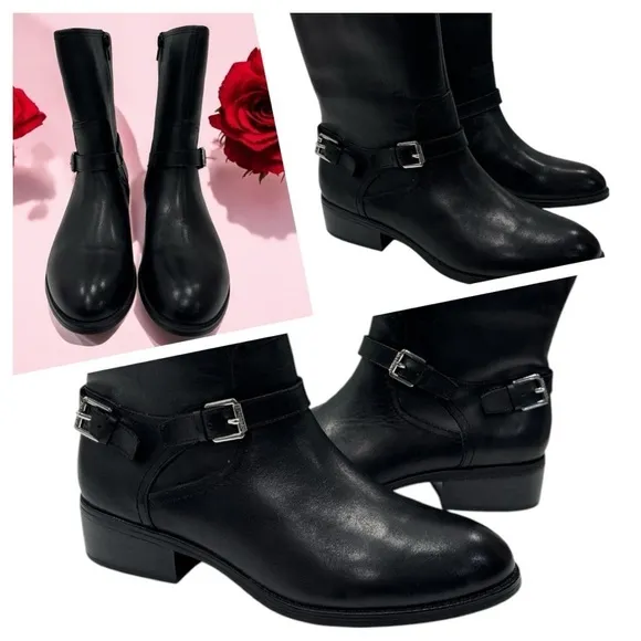 Lauren Ralph Lauren Mesi Women's Boots Black Leather size 9 B