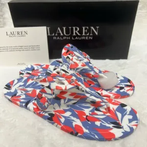 Lauren Ralph Lauren Womens Audrie Floral Print Thong Sandals Shoes SIZE 9 B