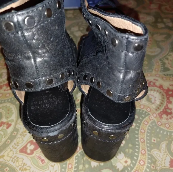 Laurence Dacade Paris Halizee 5.5 35.5 Paris black Leather Sandals Heels Shoes