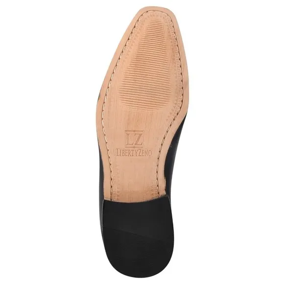 LIBERTYZENO Mens Genuine Leather Loafers and Slip On Shoes