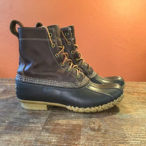 LL Bean 1912 8&quot; Bean Boots Mens 6 Womens 8 Brown Outdoor Campcore Gorpcore