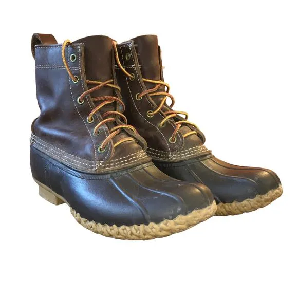 LL Bean 1912 8&quot; Bean Boots Mens 6 Womens 8 Brown Outdoor Campcore Gorpcore