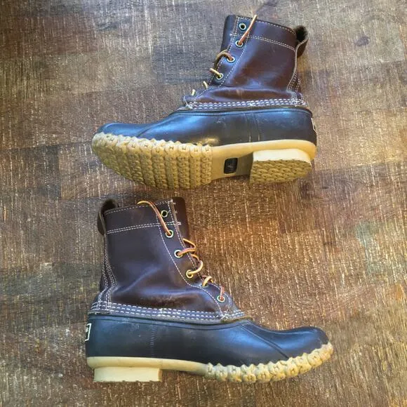 LL Bean 1912 8&quot; Bean Boots Mens 6 Womens 8 Brown Outdoor Campcore Gorpcore