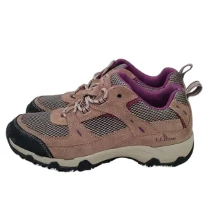 L.l bean tan purple hiking shoes sz 9