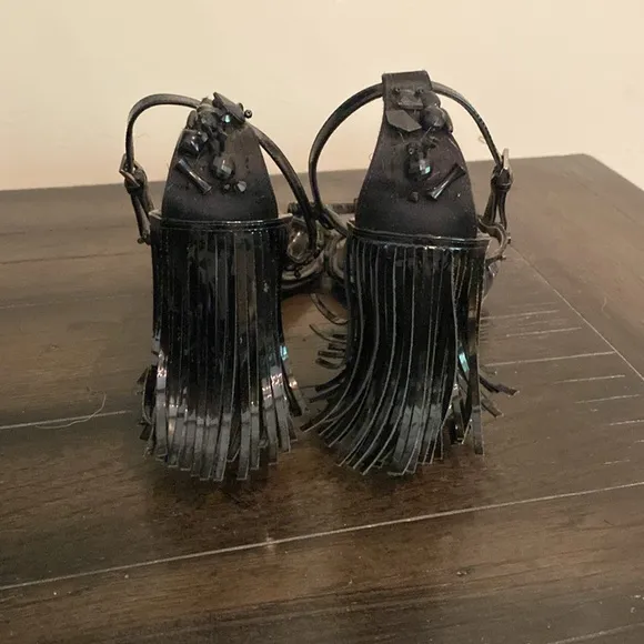 Louis Vuitton  Black Beaded Women's Sandals
