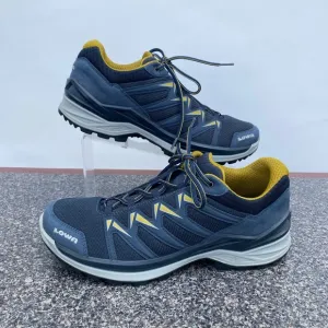 Lowa Innox Pro Lo mens Hiking Shoes Size US 10.5 in Steel Blue/Mustard