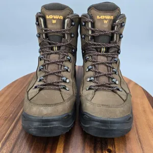 Lowa Renegade Mid GTX Boots Men 8.5 Wide Brown Leather Outdoor Hiking Waterproof
