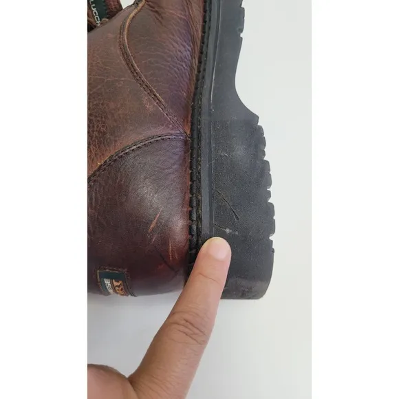 LUCCHESE SPORT Brown Leather lace-up work boots men's Size 10 D  stock # s0018